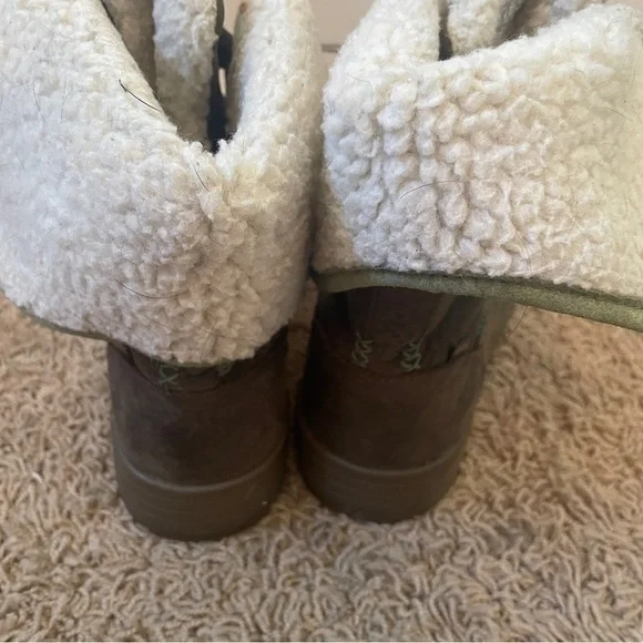 WOMEN’S Keen Snowmass Ankle Waterproof Winter Boots Size 6.5 Brown Green - Picture 11 of 13